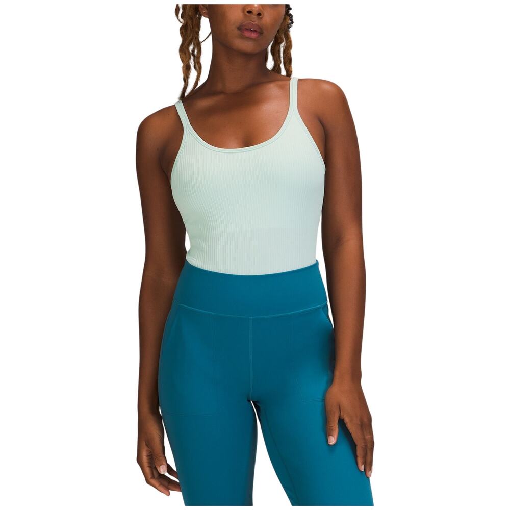 Lululemon Ribbed Mint Ebb To Street Bodysuit Size 6